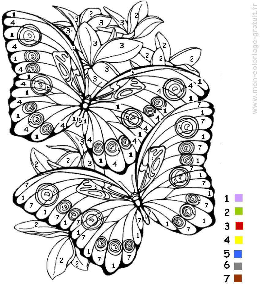 Coloriage Avec Papillons Unique Coloriage Magique Couleur Bestof Collection Coloriage Magique Papillon