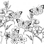 Coloriage Avec Papillons Unique Paysage Nature Papillons à Imprimer Et Colorier Artherapie