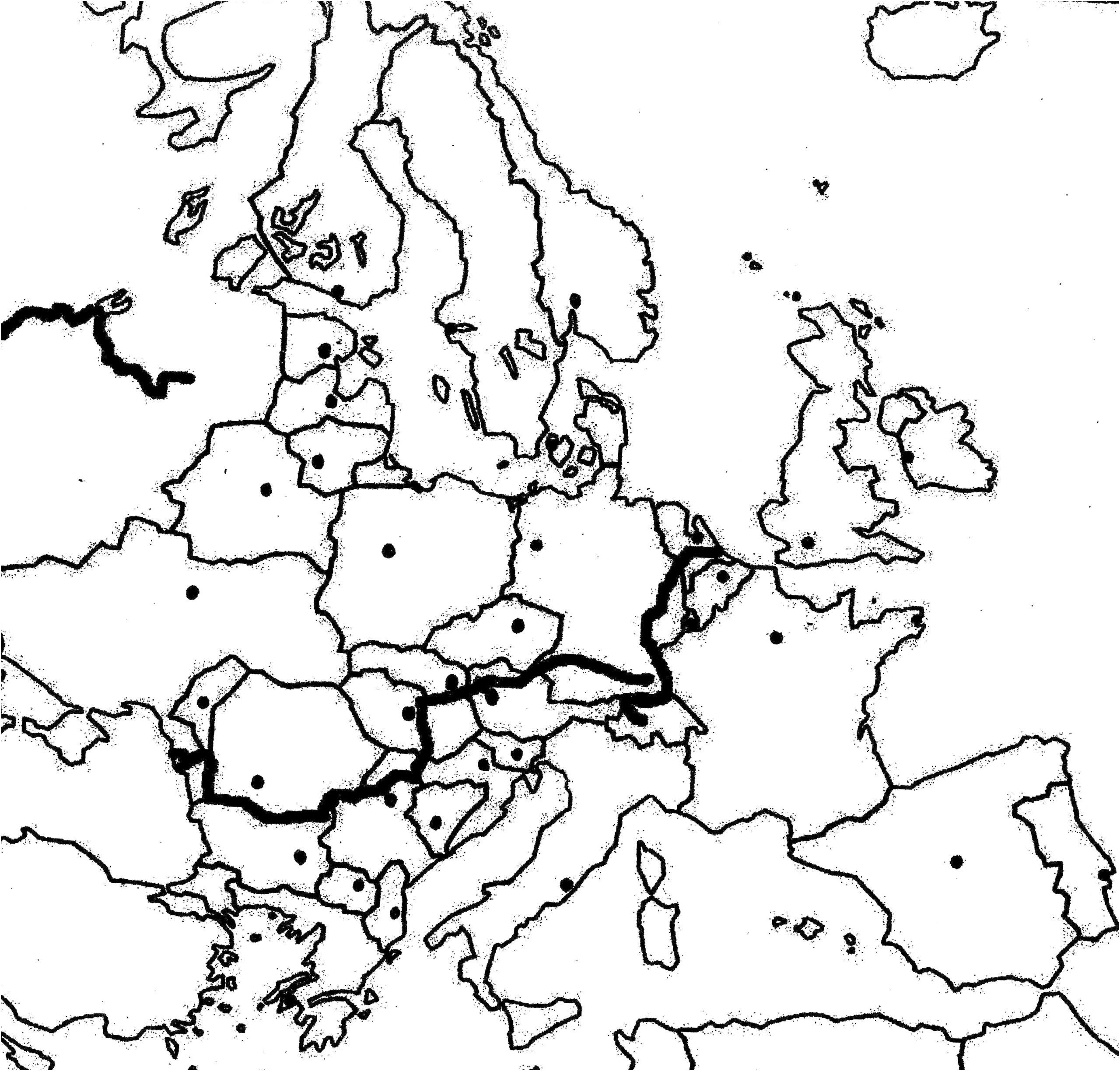 Coloriage Carte Europe Génial Carte De L Europe Vierge À Imprimer Primanyc
