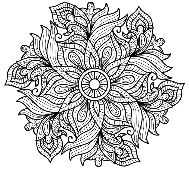 Coloriage De Mandala Frais Page De Livre De Coloriage Mandala De Style Henné Décoratif Pour