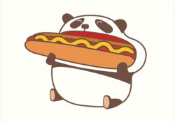 Coloriage De Panda Qui Mange Un Hamburger Élégant "hungriger Kawaii Panda " Kunstdrucke Von Zhitkov