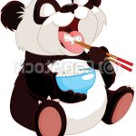 Coloriage De Panda Qui Mange Un Hamburger Nice Mignon Riz Manger Panda Riz Manger Baguettes Panda