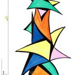 Coloriage Formes Géométriques Cp Unique Geometric Triangular Objects Drawn Stock Illustration Illu