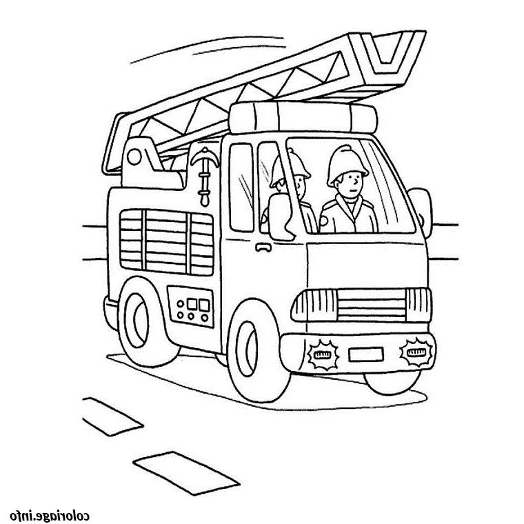 camion pompier coloriage dessin 2234
