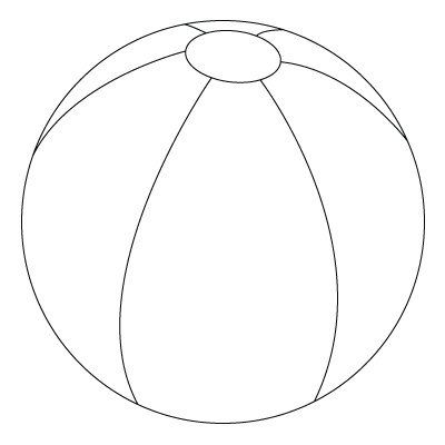 dessin de ballon gonflable a colorier