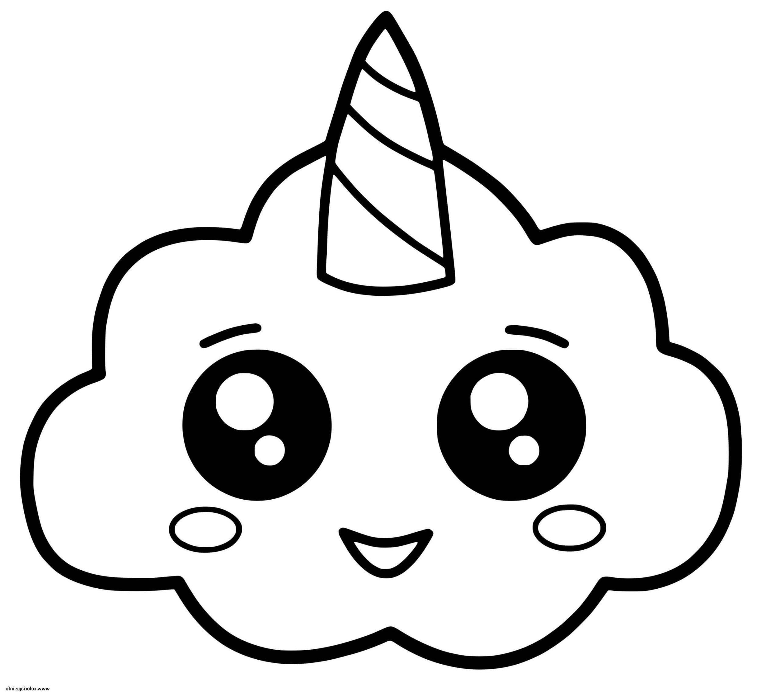 Coloriage Animaux Kawaii A Imprimer Gratuit Inspiration Coloriage Nuage Licorne Kawaii Jecolorie