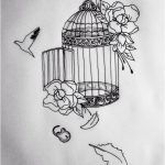 Coloriage Avec Prénom à Imprimer Frais Bird Cage Cage Tattoos Freedom Tattoos Flying Bird Tattoo