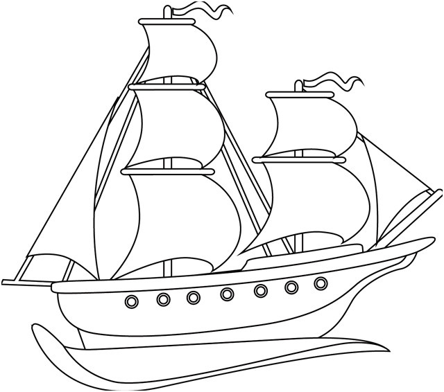 dessiner un bateau facile coloriage