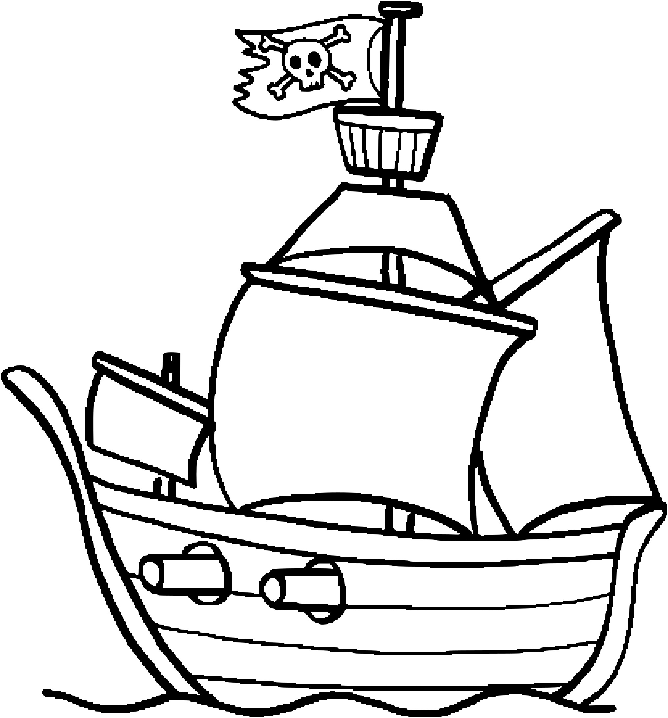 bateau pirate dessin