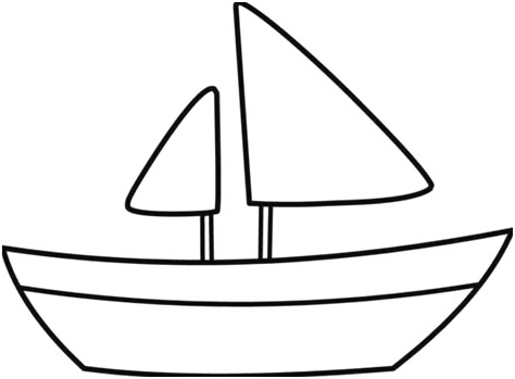 coloriage dun bateau tres simplifie