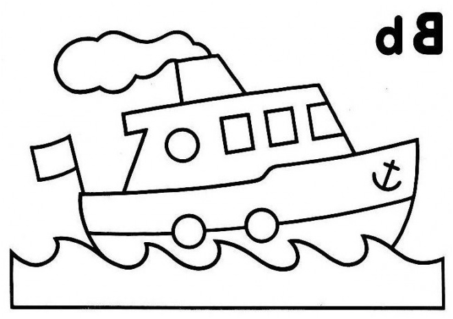 un petit bateau stylise