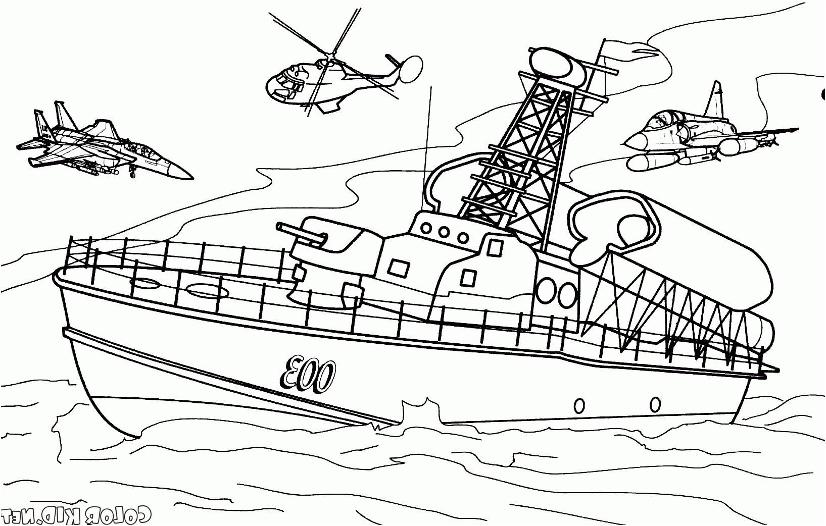 coloring page battleship