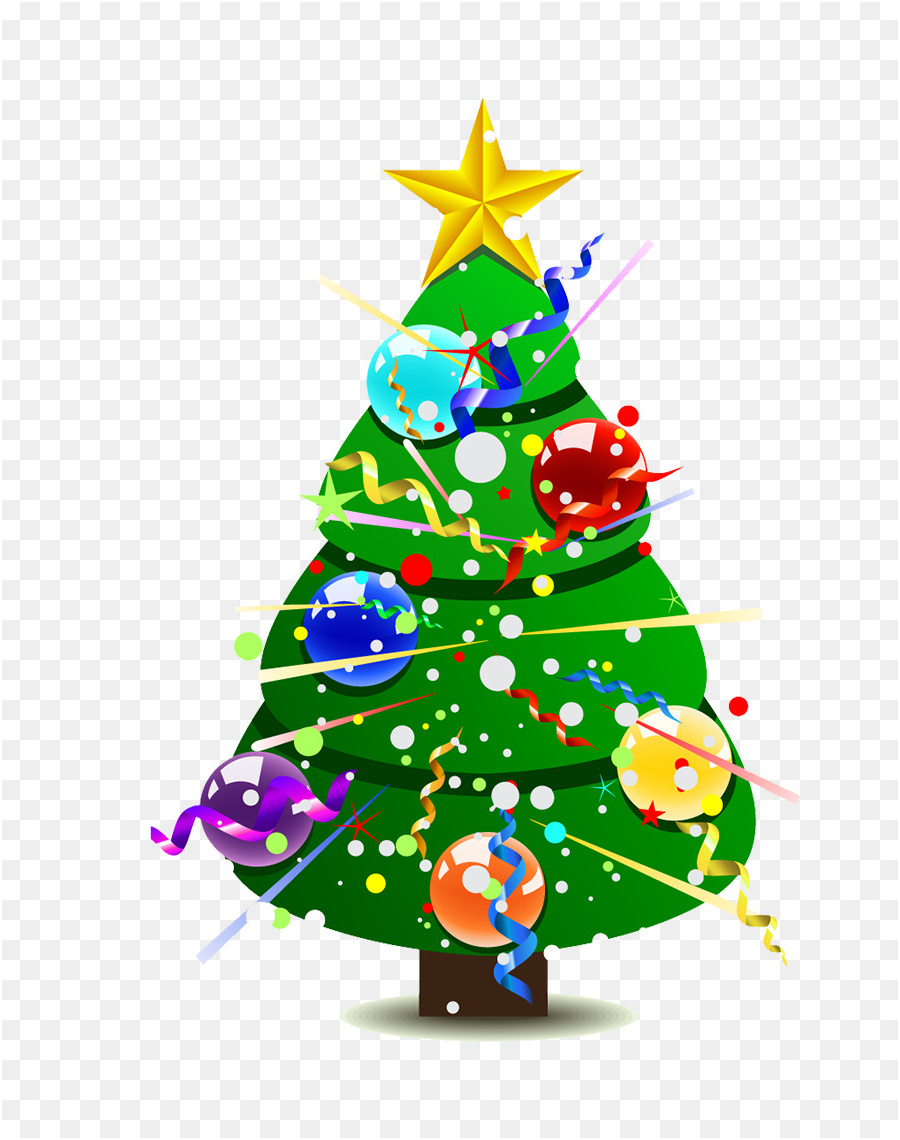 png beautiful colorful christmas trees decoration sant
