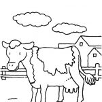 Coloriage De Vache Facile Génial Coloriage Une Vache Dans Un Pre Dessin Animaux à Imprimer