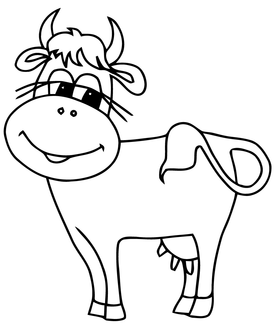 dessin simple vache