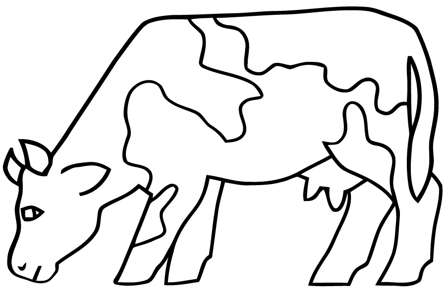 dessin simple vache