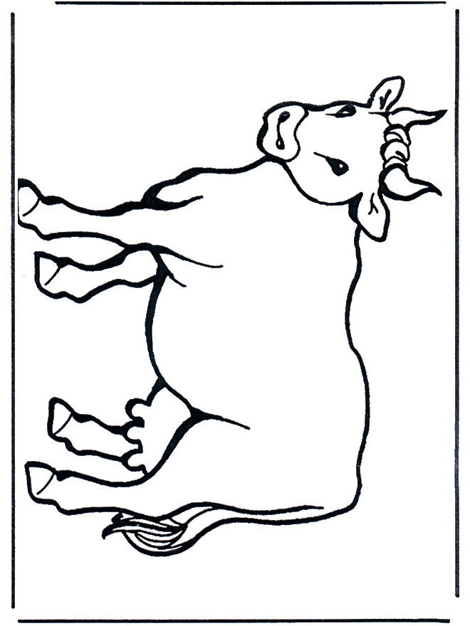 dessin vache en couleur