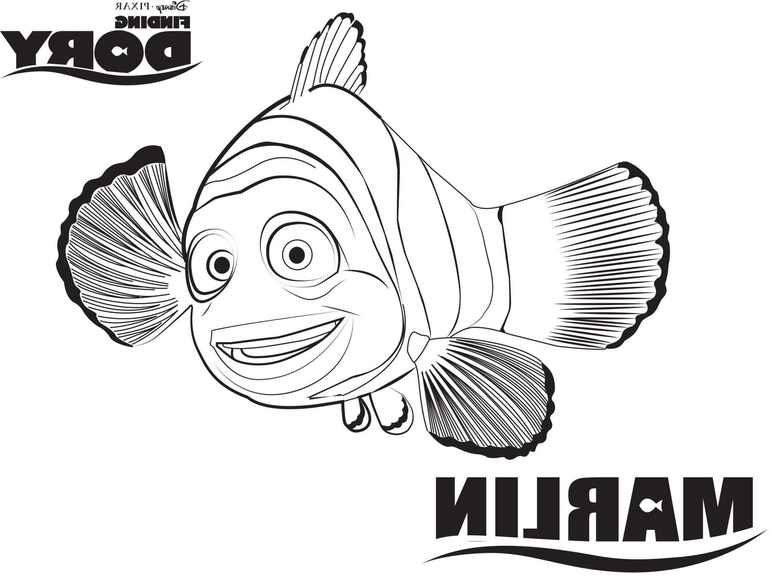 baby dory coloring print pages