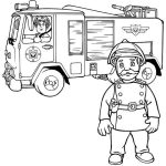 Camion Sam Le Pompier Coloriage Frais Coloriage Sam Le Pompier Dans Un Camion Et Son Capitaine Dessin Sam Le