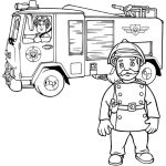 Camion Sam Le Pompier Coloriage Luxe Coloriage Coloriage De Sam Le Pompier Partant En Mission
