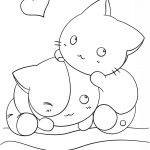 Coloriage Animaux Kawaii Gratuit Génial Coloriage Kawaii Kittens Jecolorie