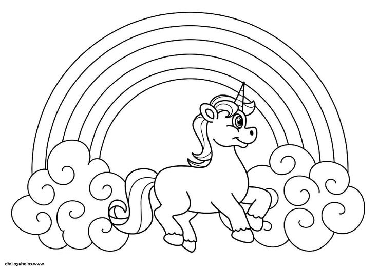 Coloriage Arc En Ciel Papillon Licorne Chaton Nouveau Coloriage Licorne Arc En Ciel à Imprimer