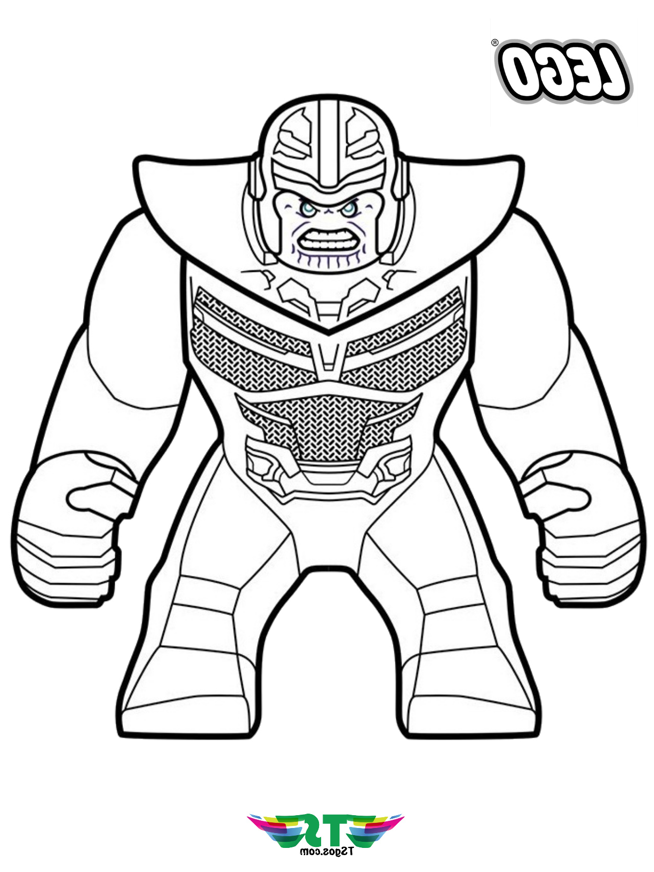 avengers infinity war lego coloring page