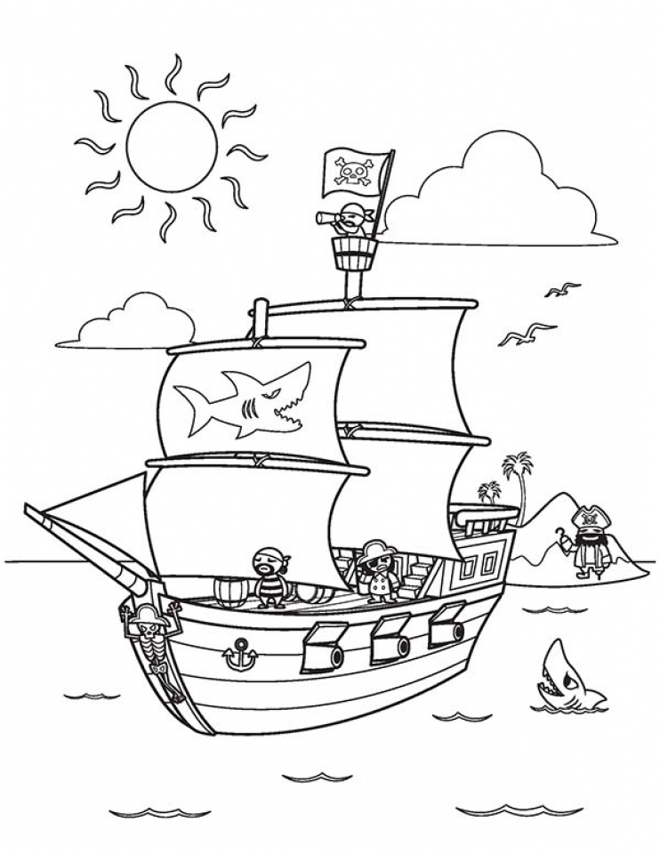 pirate ship coloring pages 6a731