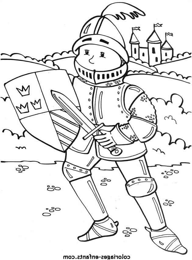 dessin de chevalier facile faire