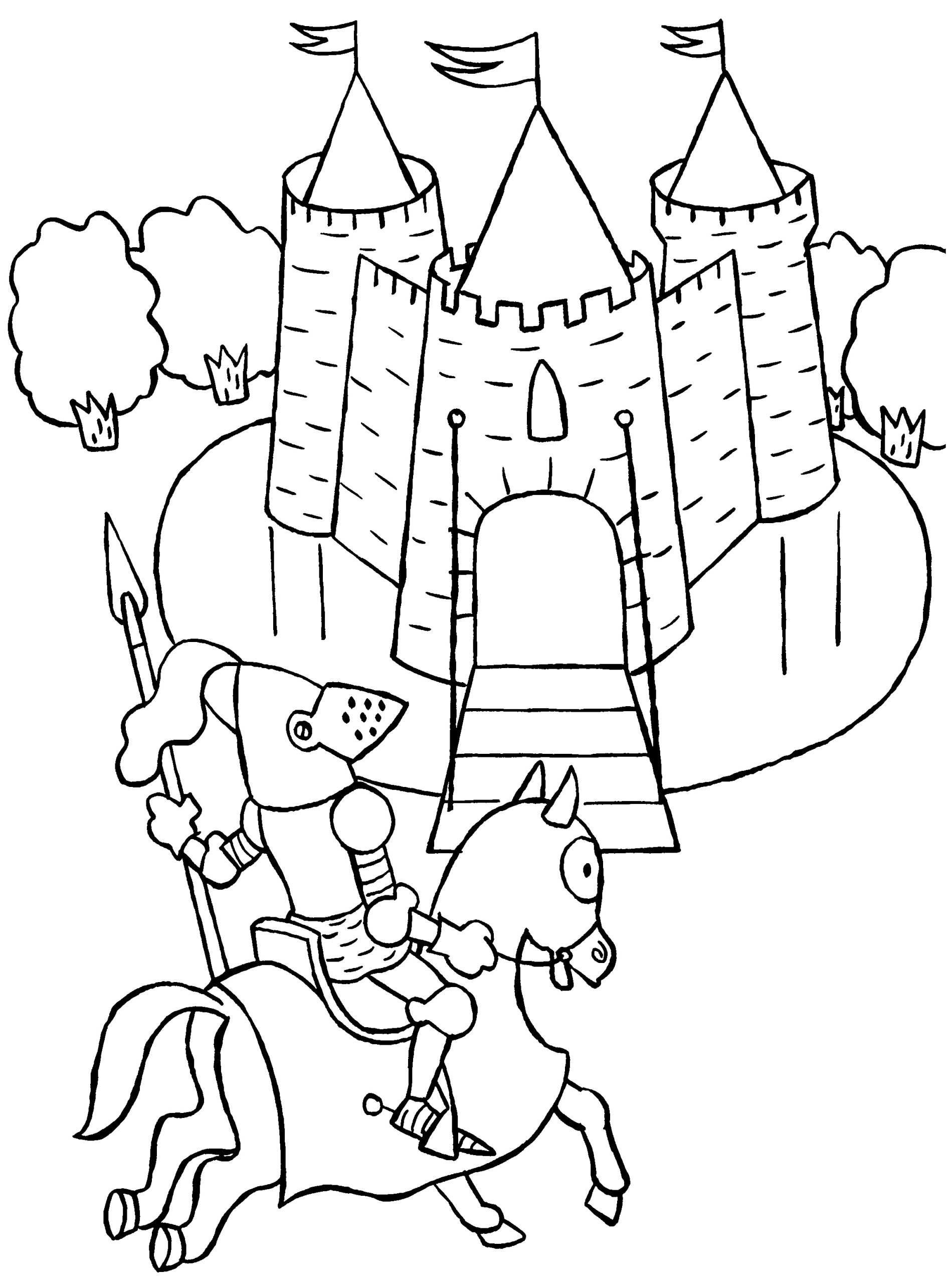 12 coloriage chevaliers