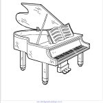 Coloriage Clavier Piano Luxe Piano Coloring Pages