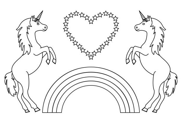 unicorn color page