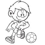Coloriage De Garcons A Imprimer Nice Coloriage Petit Garçon Qui Joue Au Football à Imprimer