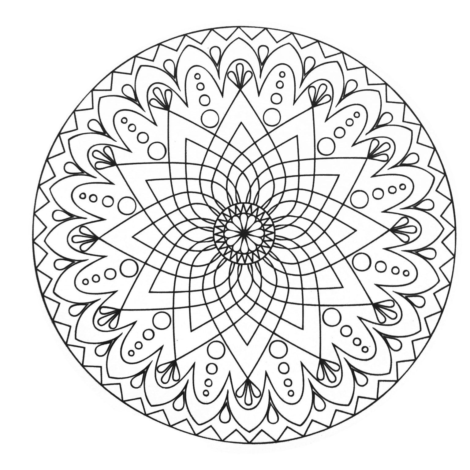 Coloriage De Mandala Adulte A Imprimer Inspiration Mandala Abstrait Simple Mandalas Coloriages Difficiles Pour Adultes