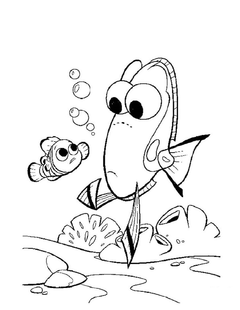 finding dory coloring pages and nemo