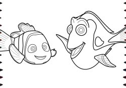 Coloriage Dory Et Nemo Élégant How to Draw Dory and Nemo From Finding Nemo and Finding Dory Coloring