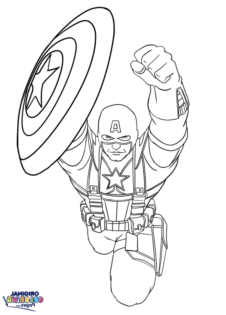 captain america coloring page