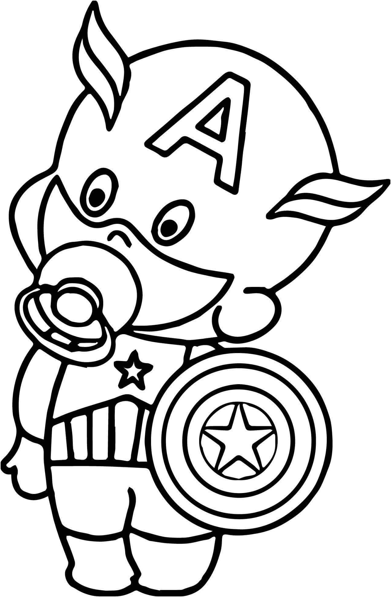 captain america cartoon coloring pages