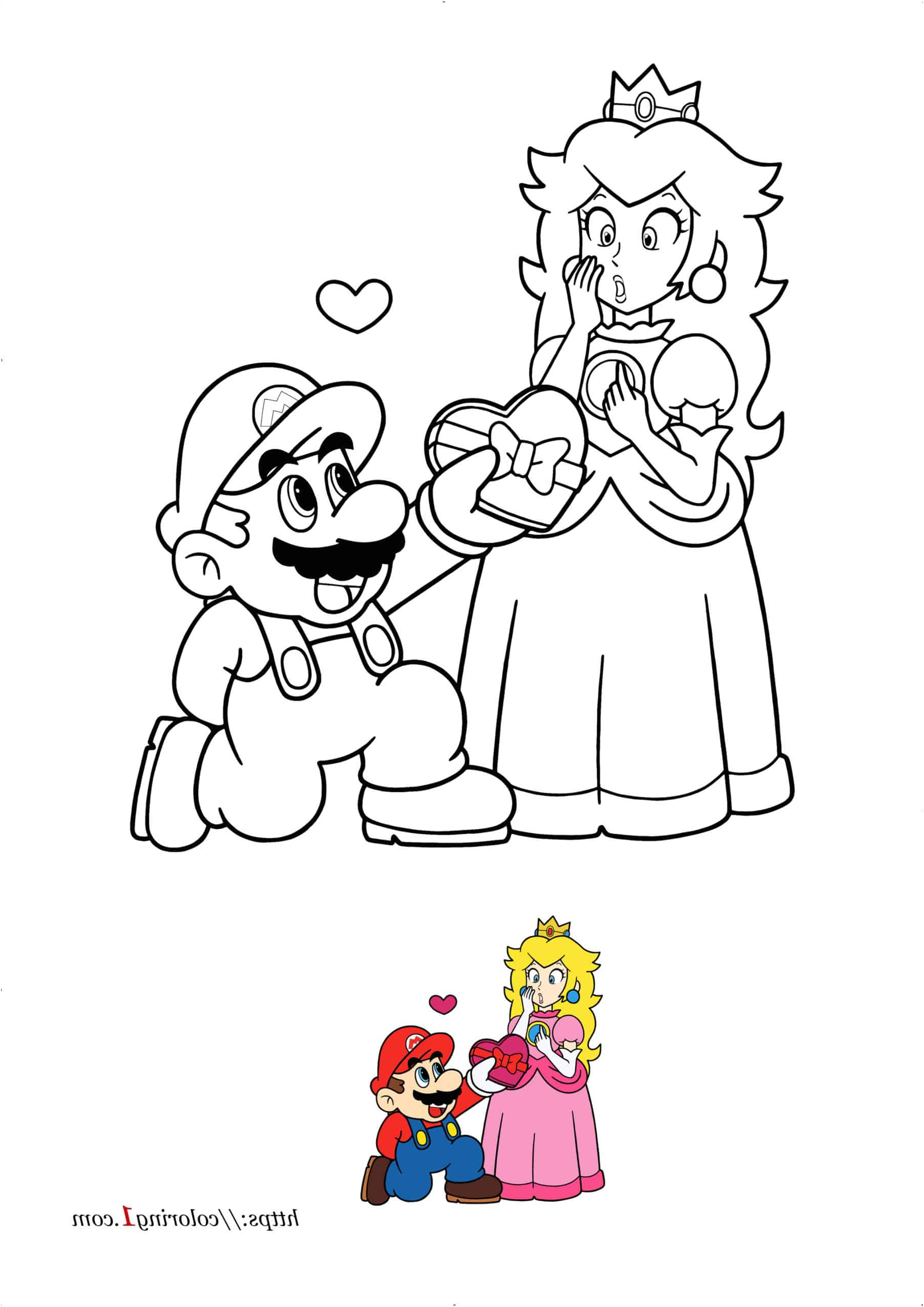 luigi and daisy coloring pages mario