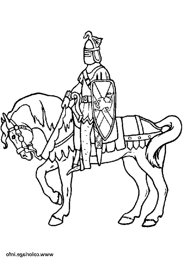 chevalier cheval enfant coloriage