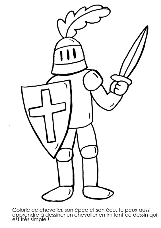 dessin colorier imprimer chevalier