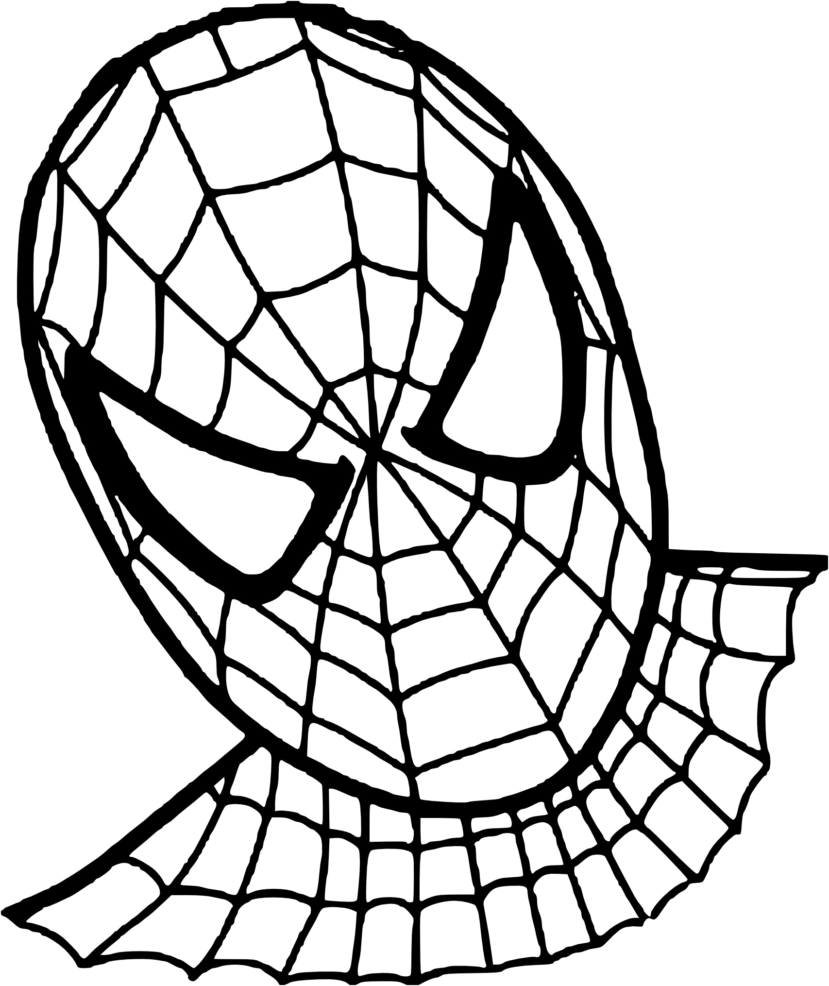 visage spiderman