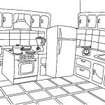 Coloriage Cuisine Maternelle Luxe How To Draw Kitchen Coloring Pages Download & Print Line Coloring
