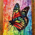 Coloriage De Papillon Coloré Inspiration Art Print Butterfly Rainbow Pop Art Splatter Portrait Colorful Etsy Butterfly Ar