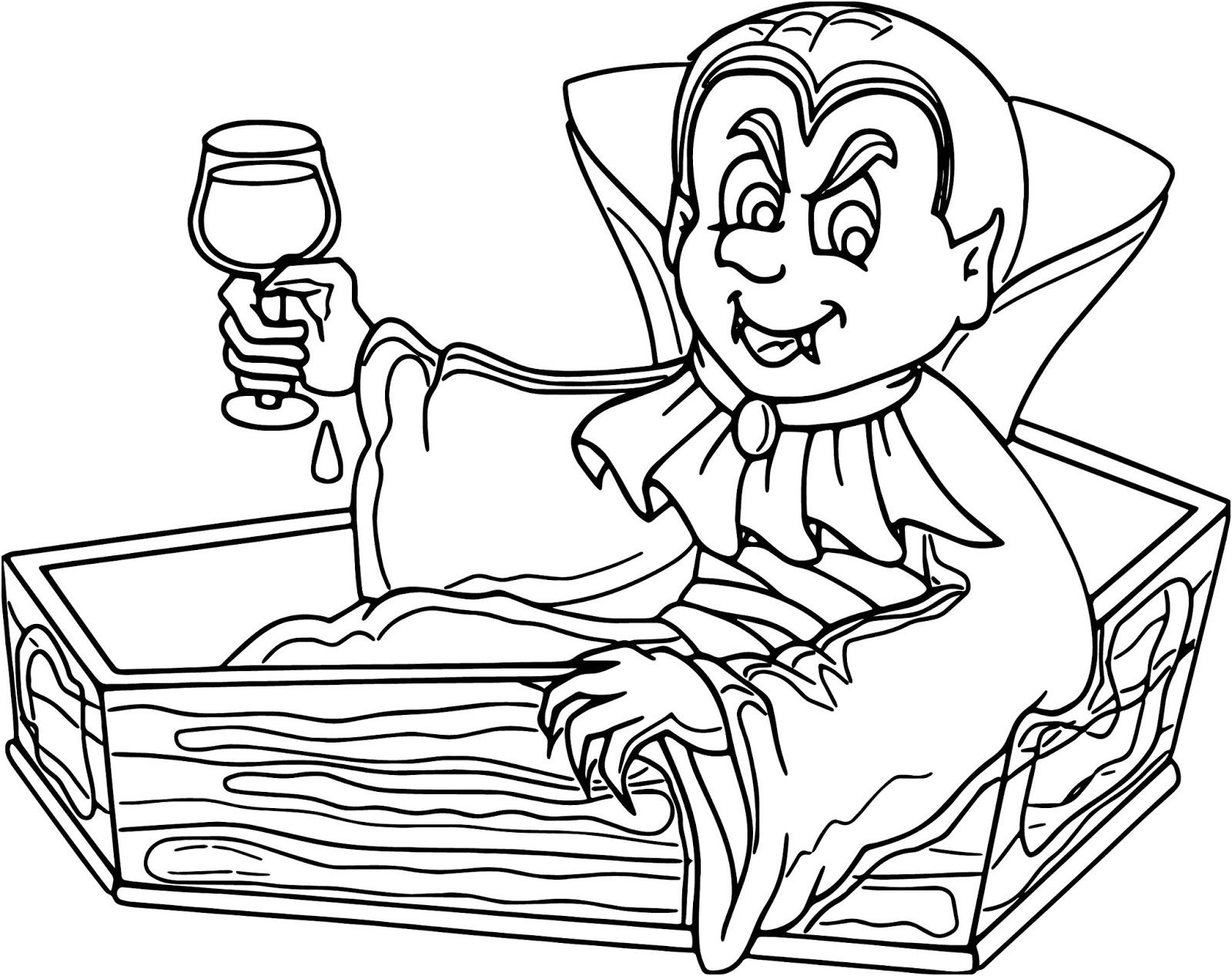 cartoon vampire coloring pages