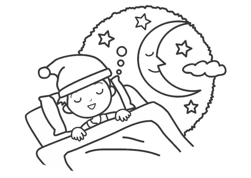 coloriage nuit sommeil i