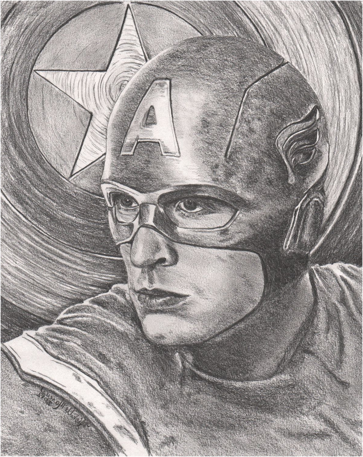 Captain America Sketch Drawing