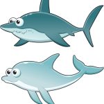 Coloriage à Imprimer Dauphin Facile Luxe Dolphin And Shark Royalty Free Vector Image Vectorstock