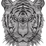 Coloriage Animaux Mandala Tigre Luxe Coloriage Adulte Animal Tigre Difficile Antistress Dessin à Coloriage