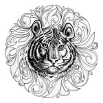 Coloriage Animaux Mandala Tigre Luxe Difficile Coloriage Tigre Mandala Coloriage Tigre Mandala
